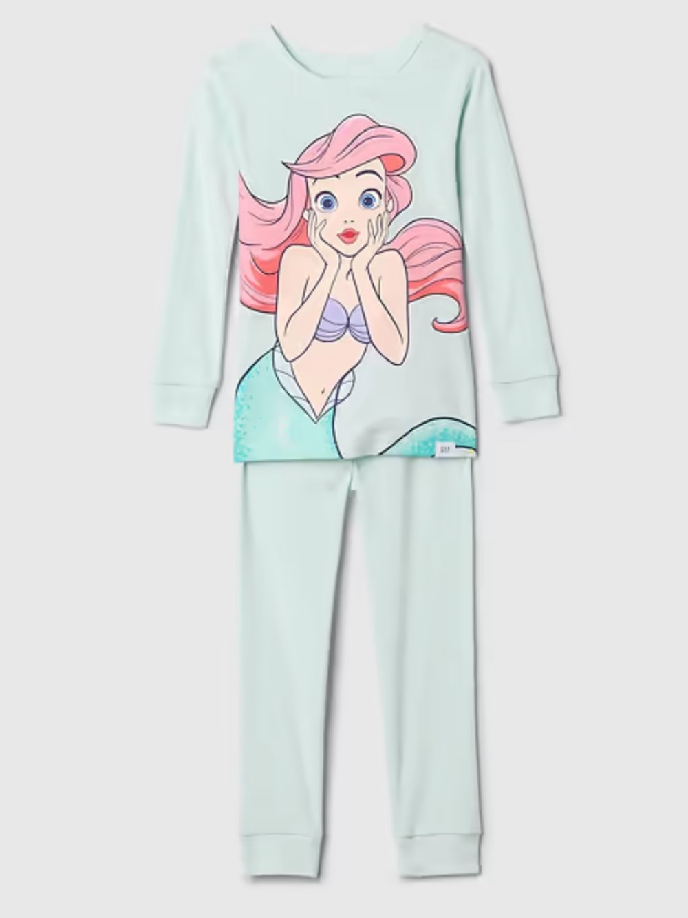 GapxDisney Organic Brushed Cotton PJ Set Ariel Little Mermaid Princess - NWT
